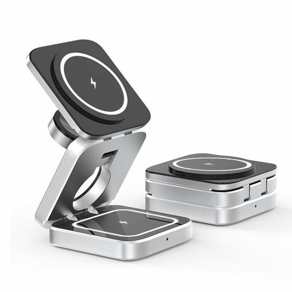 3-in-1 Magnetic Wireless Charger - Fast and Foldable