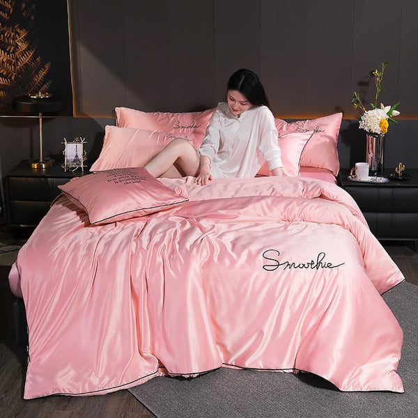 4 Piece set - Soft Ice Silk Duvet Cover