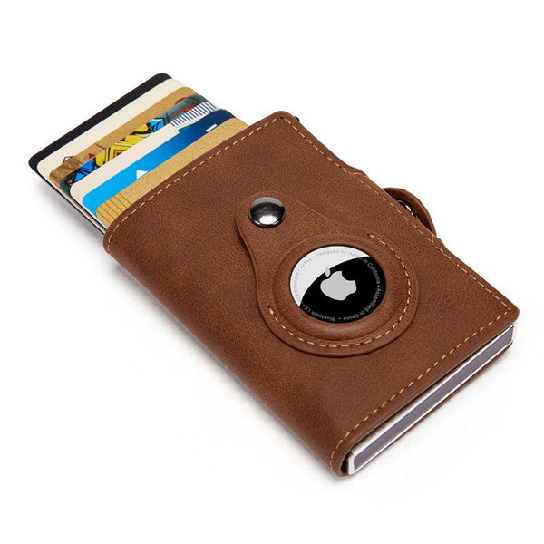 Anti-theft Leather Card Holder RFID Blocking with Zipper