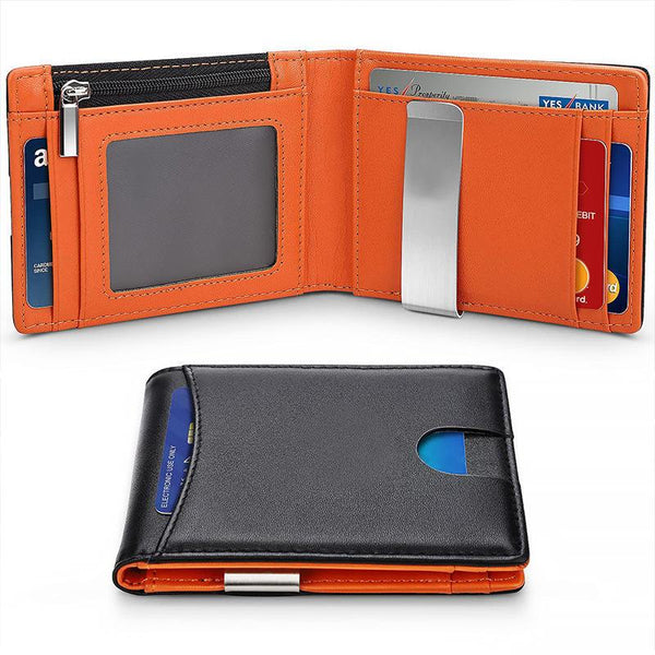 Leather Card Holder Wallet RFID Blocking