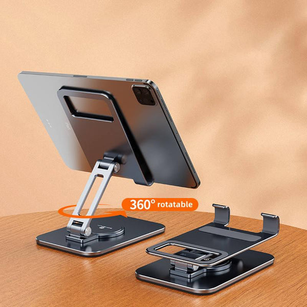 Foldable Phone Stand With 360 Degree Rotating Base